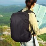 KP2® Bag Cover Waterproof 40L to 50L PU Coated Rain Cover for Backpack Bags, Suitable Bags for Laptop, School, Tail, Trekking, Travel Bag with Adjustable Buckle and Storage Pouch (Black) - Image 3