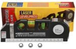 KP2® Multipurpose ABS Laser Level Line Tool Kit | Standard Cross | leveler Beam with Metric Rulers 8ft/2.5M for Picture Hanging cabinets Tile Walls (Black) - Image 5