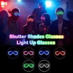 KP2®LED Neon Light Goggles For Night Party and Birthday Return Gifts For Adults and Teenagers | flashing light Neon goggles For Kids & Teenagers Theme Party | light up glasses (SET OF 05) - Image 2
