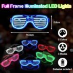 KP2®LED Neon Light Goggles For Night Party and Birthday Return Gifts For Adults and Teenagers | flashing light Neon goggles For Kids & Teenagers Theme Party | light up glasses (SET OF 05) - Image 6